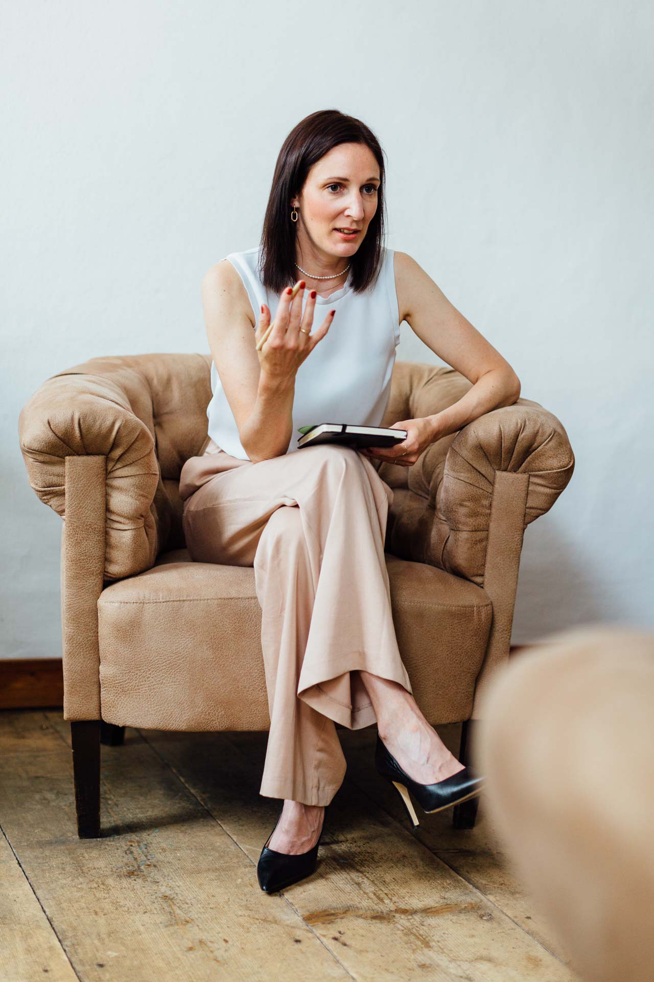 Eva Schrotter im Coaching-Gespräch